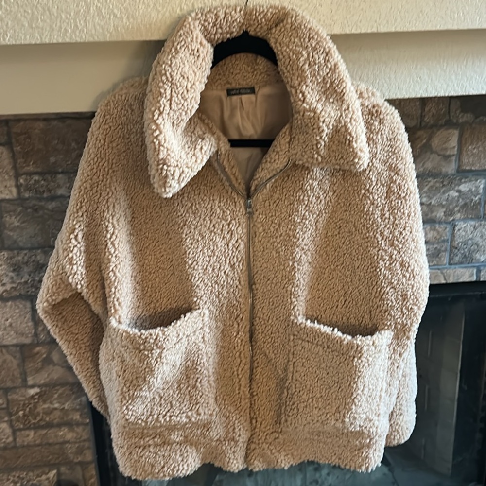 Wild Fable Small Sherpa Teddy Bear Collared Jacket